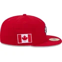 cappello-piatto-rosso-aderente-59fifty-canada-2026-world-baseball-classic-di-new-era