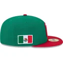 cappello-piatto-verde-regolabile-59fifty-mexico-2026-world-baseball-classic-di-new-era
