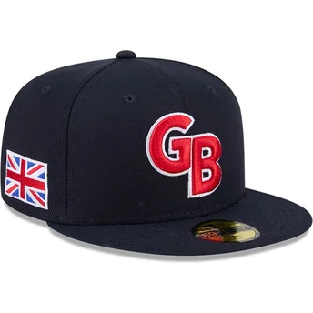 Flad marineblå tilpasset 59FIFTY kasket Great Britain 2026 World Baseball Classic fra New Era