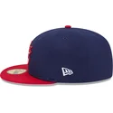 cappello-piatto-blu-marino-e-rosso-regolabile-59fifty-usa-2026-world-baseball-classic-di-new-era