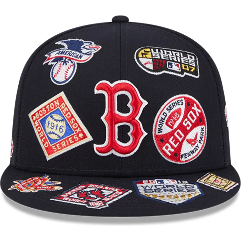 cappello-piatto-blu-marino-chiuso-59fifty-all-over-dei-boston-red-sox-mlb-di-new-era