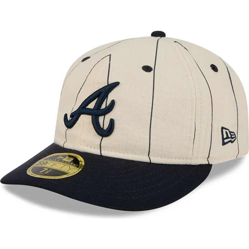 cappellino-curvo-beige-chiuso-59fifty-retro-crown-linen-di-atlanta-braves-mlb-di-new-era