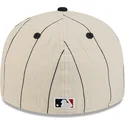 cappellino-curvo-beige-chiuso-59fifty-retro-crown-linen-di-atlanta-braves-mlb-di-new-era