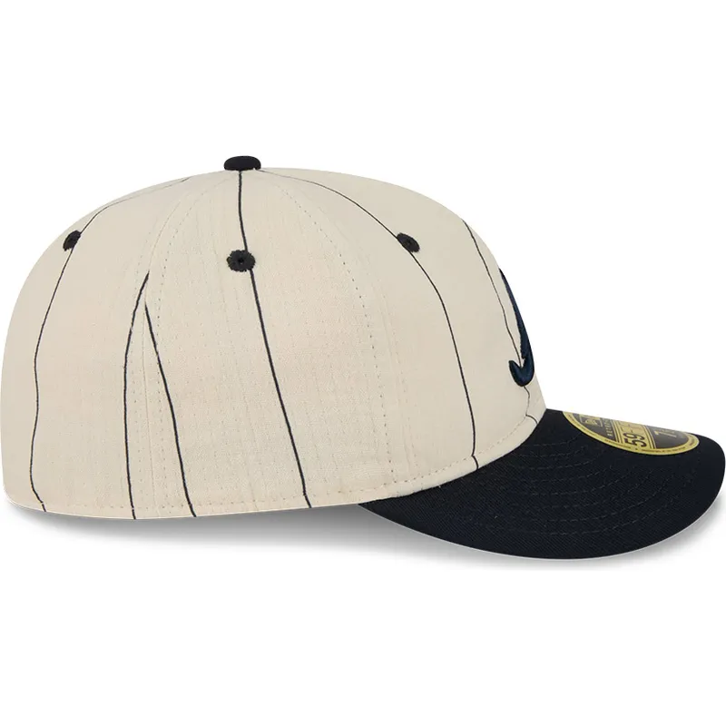 cappellino-curvo-beige-chiuso-59fifty-retro-crown-linen-di-atlanta-braves-mlb-di-new-era