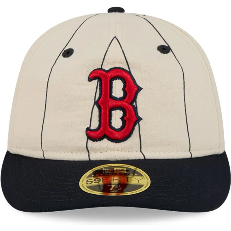 bojd-beige-justerad-keps-59fifty-retro-crown-linen-fran-boston-red-sox-mlb-av-new-era