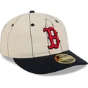 cappellino-curvo-beige-regolabile-59fifty-retro-crown-linen-dei-boston-red-sox-mlb-di-new-era