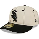 cappello-piatto-beige-regolabile-59fifty-retro-crown-linen-dei-chicago-white-sox-mlb-di-new-era