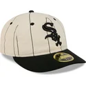new-era-flat-brim-59fifty-retro-crown-linen-chicago-white-sox-mlb-beige-fitted-cap