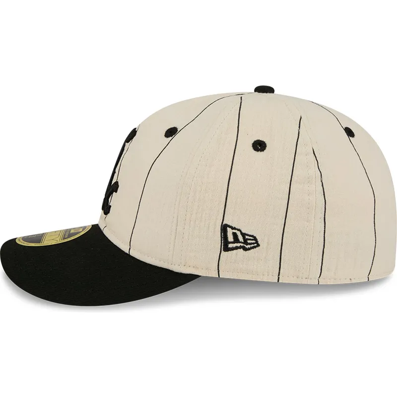 cappello-piatto-beige-regolabile-59fifty-retro-crown-linen-dei-chicago-white-sox-mlb-di-new-era