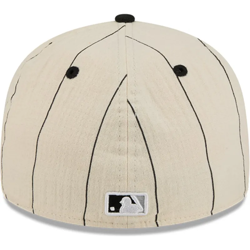 casquette-plate-beige-ajustee-59fifty-retro-crown-linen-chicago-white-sox-mlb-new-era