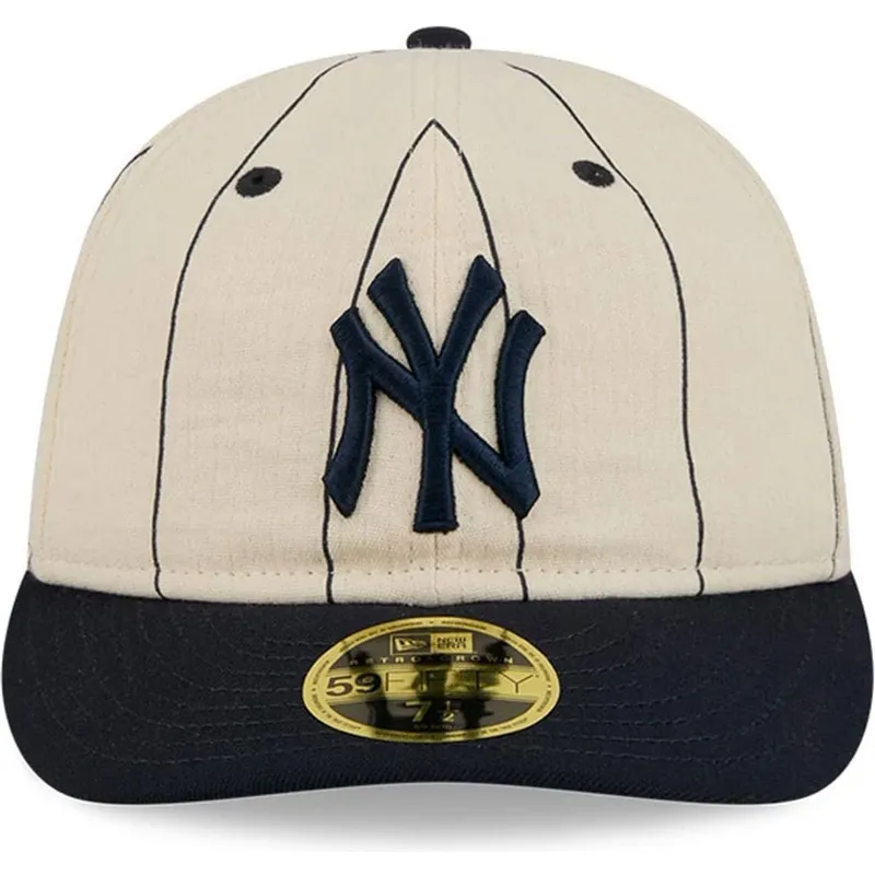 cappellino-curvo-beige-chiuso-59fifty-retro-crown-linen-dei-new-york-yankees-mlb-di-new-era