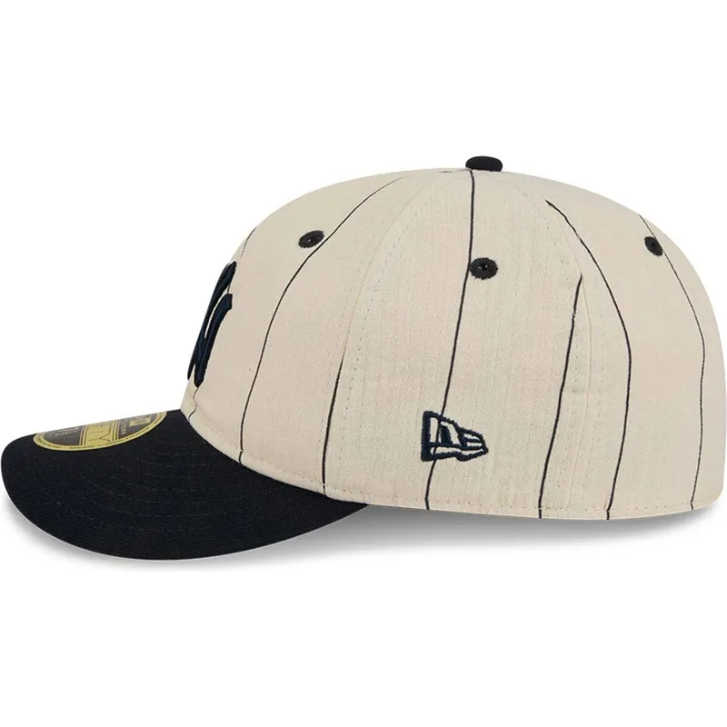 cappellino-curvo-beige-regolabile-59fifty-retro-crown-linen-dei-new-york-yankees-mlb-di-new-era
