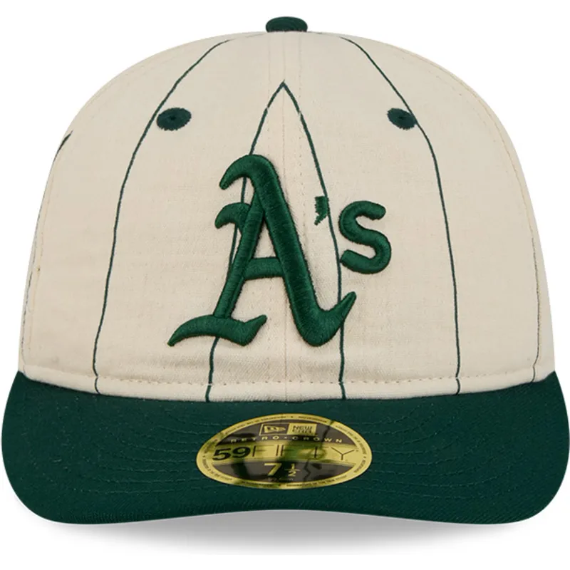 bojd-beige-justerad-keps-59fifty-retro-crown-linen-fran-oakland-athletics-mlb-av-new-era