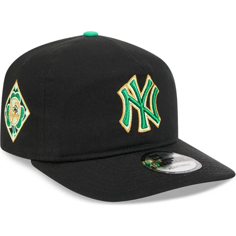 schwarze-gebogene-snapback-kappe-19twenty-saint-patrick-s-day-der-new-york-yankees-mlb-von-new-era