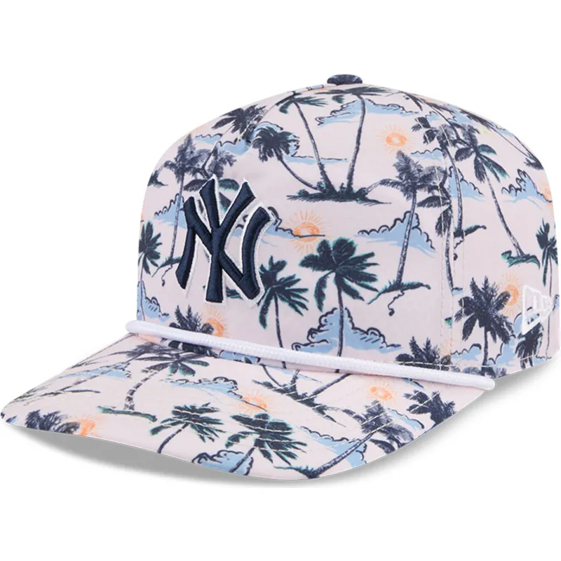 buet-kasket-multifarvet-snapback-19twenty-printed-tropical-fra-new-york-yankees-mlb-fra-new-era