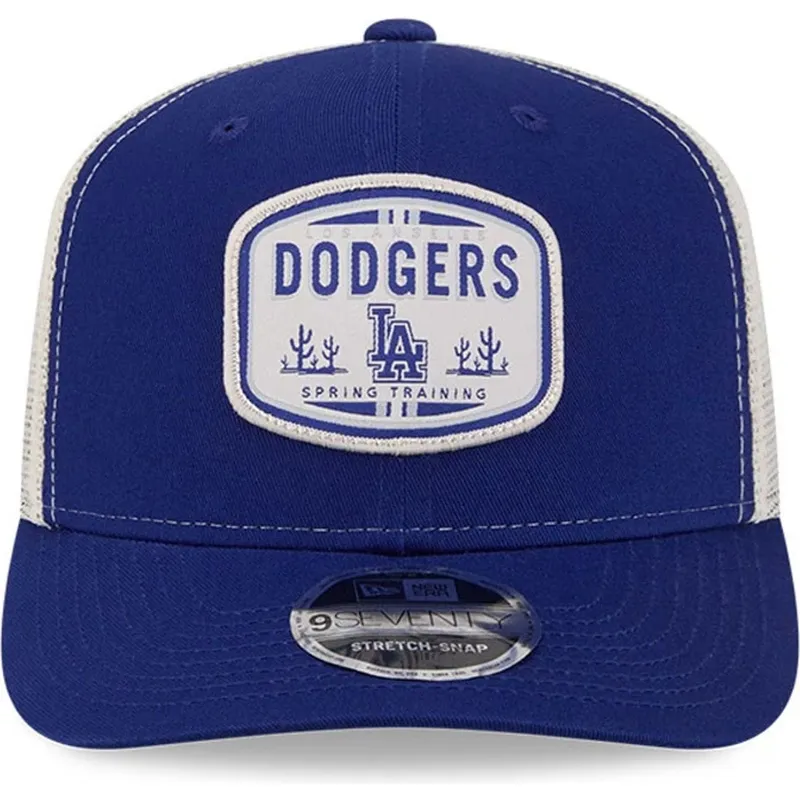 trucker-cap-blau-9seventy-stretch-snap-patch-der-los-angeles-dodgers-mlb-von-new-era