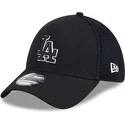 svart-justerad-truckerkeps-med-svart-logotyp-39thirty-evergreen-neo-fran-los-angeles-dodgers-mlb-av-new-era
