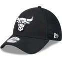 cappellino-trucker-nero-aderente-39thirty-evergreen-neo-dei-chicago-bulls-nba-di-new-era