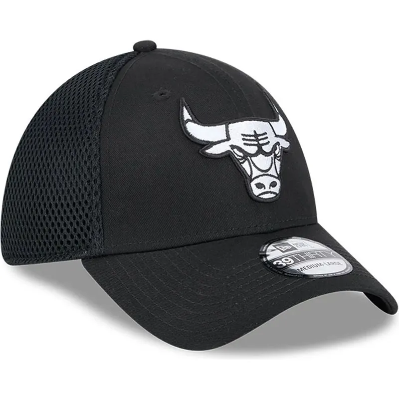 justeret-sort-trucker-kasket-39thirty-evergreen-neo-fra-chicago-bulls-nba-fra-new-era