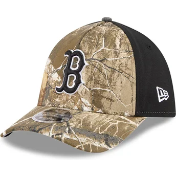 Cappellino curvo mimetico regolabile 39THIRTY M-Crown A Frame Realtree dei Boston Red Sox MLB di New Era