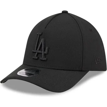 Schwarze gebogene verstellbare Kappe mit schwarzem Logo 39THIRTY M-Crown A Frame der Los Angeles Dodgers MLB von New Era