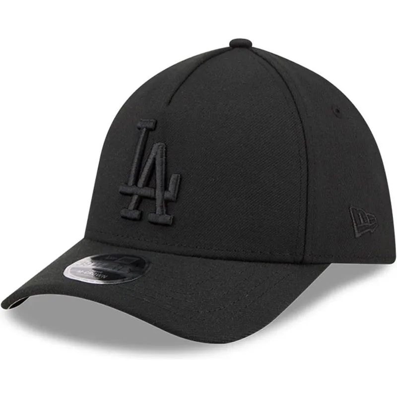 sort-buet-kasket-med-justerbar-pasform-og-sort-logo-39thirty-m-crown-a-frame-fra-los-angeles-dodgers-mlb-fra-new-era