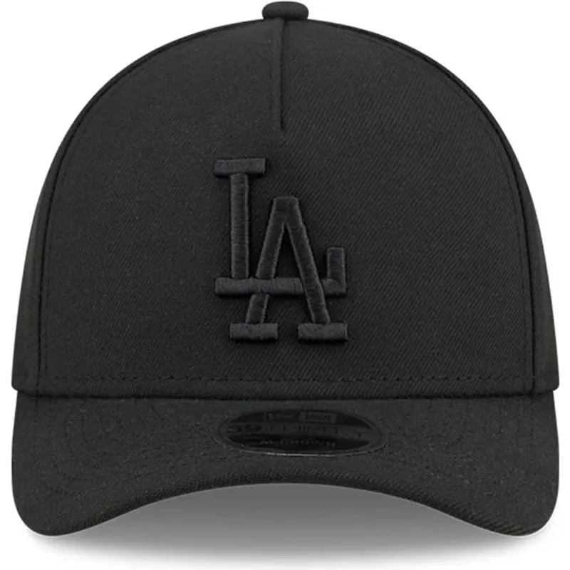 sort-buet-kasket-med-justerbar-pasform-og-sort-logo-39thirty-m-crown-a-frame-fra-los-angeles-dodgers-mlb-fra-new-era