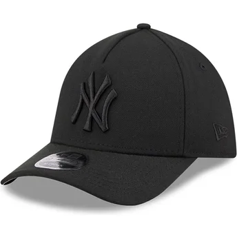 Svart böjd keps justerbar med svart logotyp 39THIRTY M-Crown A Frame från New York Yankees MLB av New Era