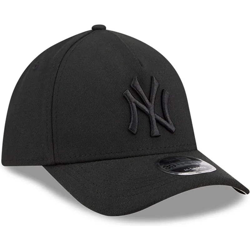cappellino-curvo-nero-regolabile-con-logo-nero-39thirty-m-crown-a-frame-dei-new-york-yankees-mlb-di-new-era