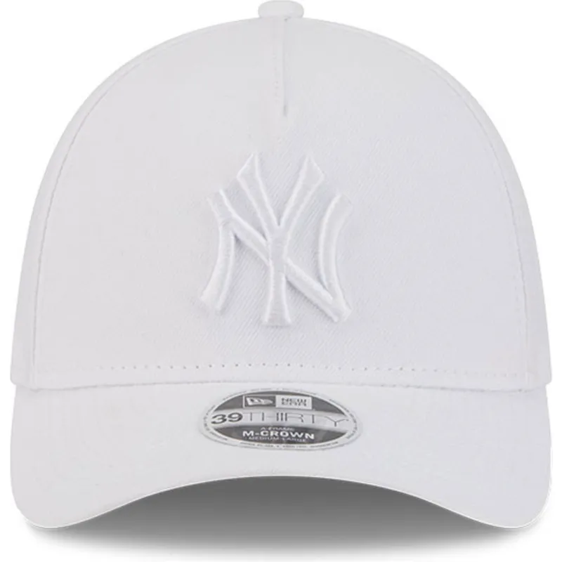 gorra-curva-blanca-ajustada-con-logo-blanco-39thirty-m-crown-a-frame-de-new-york-yankees-mlb-de-new-era