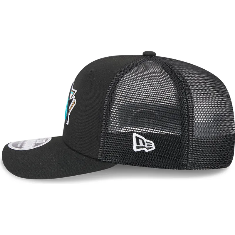 cappellino-trucker-nero-9seventy-stretch-snap-evergreen-di-san-jose-sharks-nhl-di-new-era