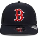 marinebla-trucker-kasket-9seventy-stretch-snap-evergreen-fra-boston-red-sox-mlb-fra-new-era
