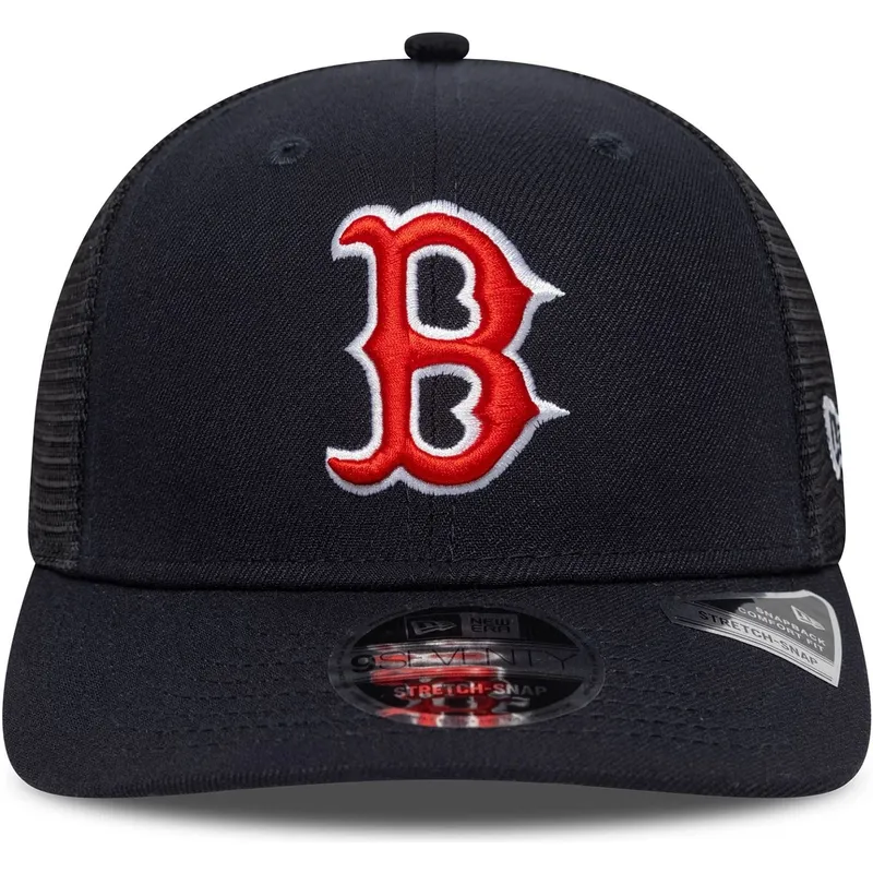 new-era-9seventy-stretch-snap-evergreen-boston-red-sox-mlb-navy-blue-trucker-hat