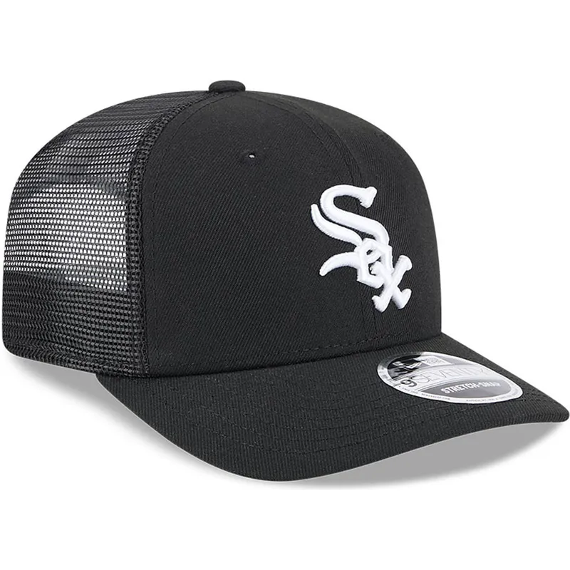 schwarze-trucker-kappe-9seventy-stretch-snap-evergreen-der-chicago-white-sox-mlb-von-new-era