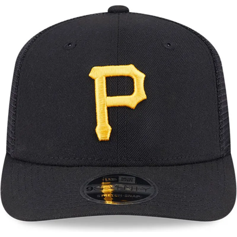 svart-trucker-keps-9seventy-stretch-snap-evergreen-fran-pittsburgh-pirates-mlb-av-new-era