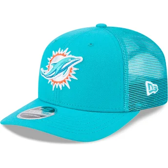 Czapka trucker niebieska 9SEVENTY Stretch Snap Evergreen Miami Dolphins NFL New Era