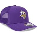 casquette-trucker-violette-9seventy-stretch-snap-evergreen-minnesota-vikings-nfl-new-era