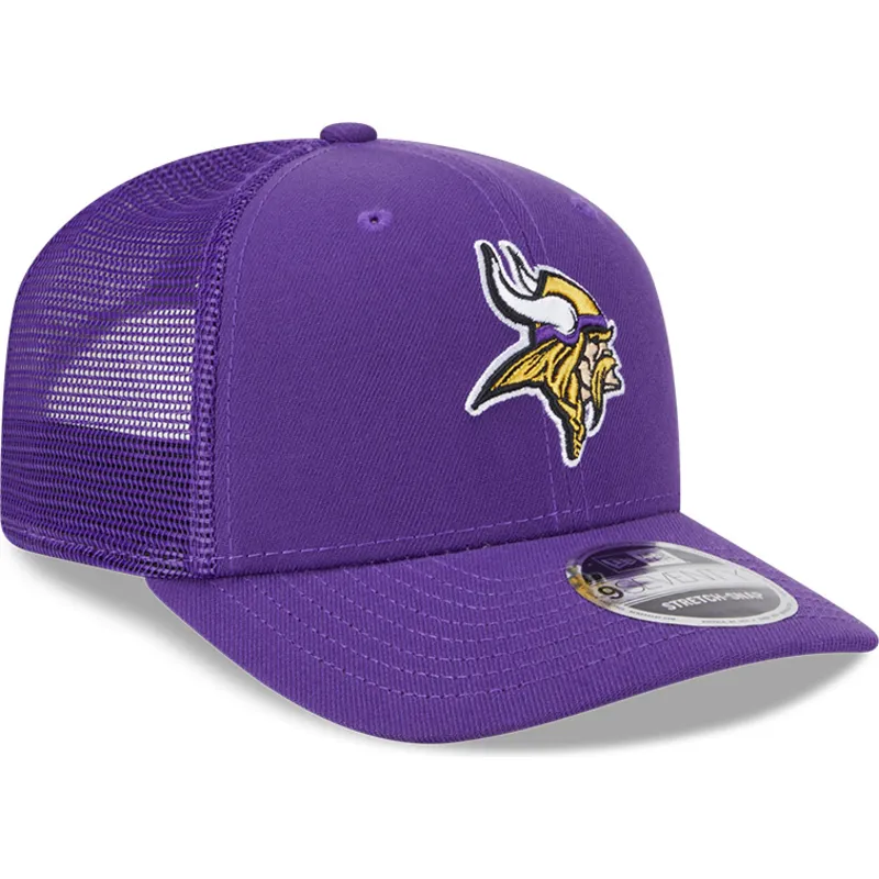 violette-trucker-kappe-9seventy-stretch-snap-evergreen-der-minnesota-vikings-nfl-von-new-era