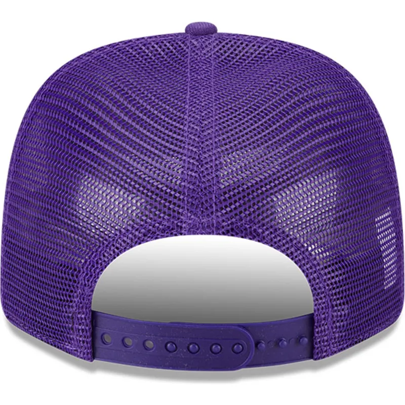 casquette-trucker-violette-9seventy-stretch-snap-evergreen-minnesota-vikings-nfl-new-era