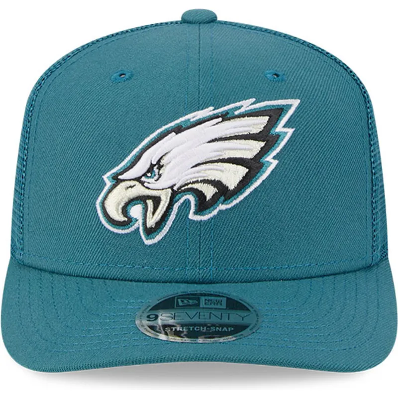 grune-trucker-kappe-9seventy-stretch-snap-evergreen-der-philadelphia-eagles-nfl-von-new-era