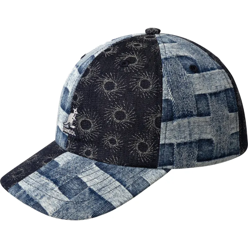 blaue-verstellbare-curved-cap-denim-mashup-blue-picnic-von-kangol