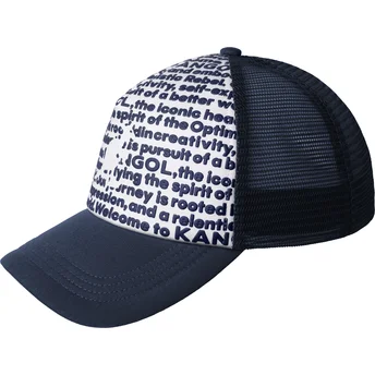 Kangol Fine Print marineblå trucker-kasket