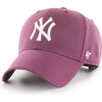 47 Brand Curved Brim MVP New York Yankees MLB Maroon Snapback Cap