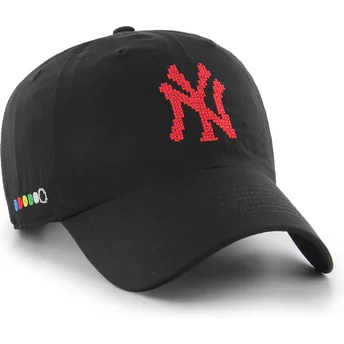 Cappellino curvo nero regolabile Clean Up Eight Bit Hero dei New York Yankees MLB di 47 Brand