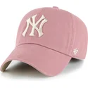 casquette-courbee-rose-ajustable-clean-up-ballpark-new-york-yankees-mlb-47-brand