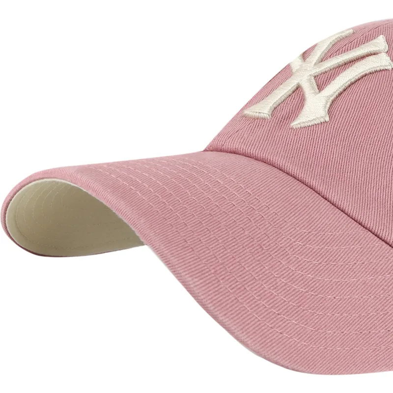 cappellino-curvo-rosa-regolabile-clean-up-ballpark-dei-new-york-yankees-mlb-di-47-brand