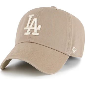 Brun justerbar kurvad keps Clean Up Ballpark Portabella från Los Angeles Dodgers MLB av 47 Brand