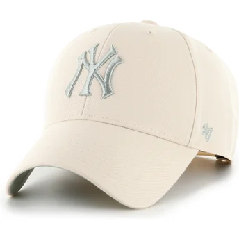 Cappellino curvo beige snapback MVP Ballpark di New York Yankees MLB di 47 Brand