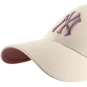 buet-beige-snapback-kasket-med-violet-mvp-ballpark-logo-fra-new-york-yankees-mlb-fra-47-brand