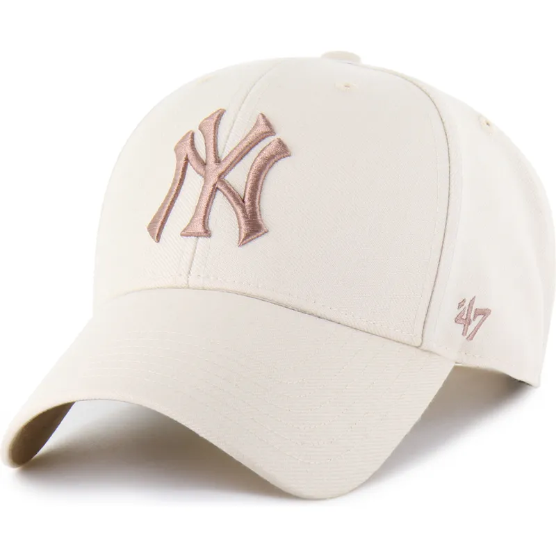 bezowa-czapka-z-daszkiem-snapback-z-brazowym-logo-mvp-ballpark-new-york-yankees-mlb-od-47-brand